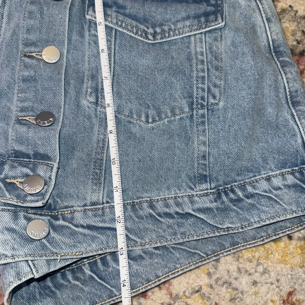 SHEIN Blue Button-Up Jean Skort - Picture 7 of 8